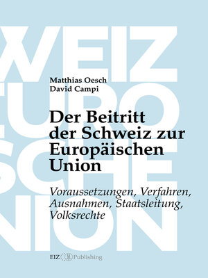 cover image of Der Beitritt der Schweiz zur Europäischen Union